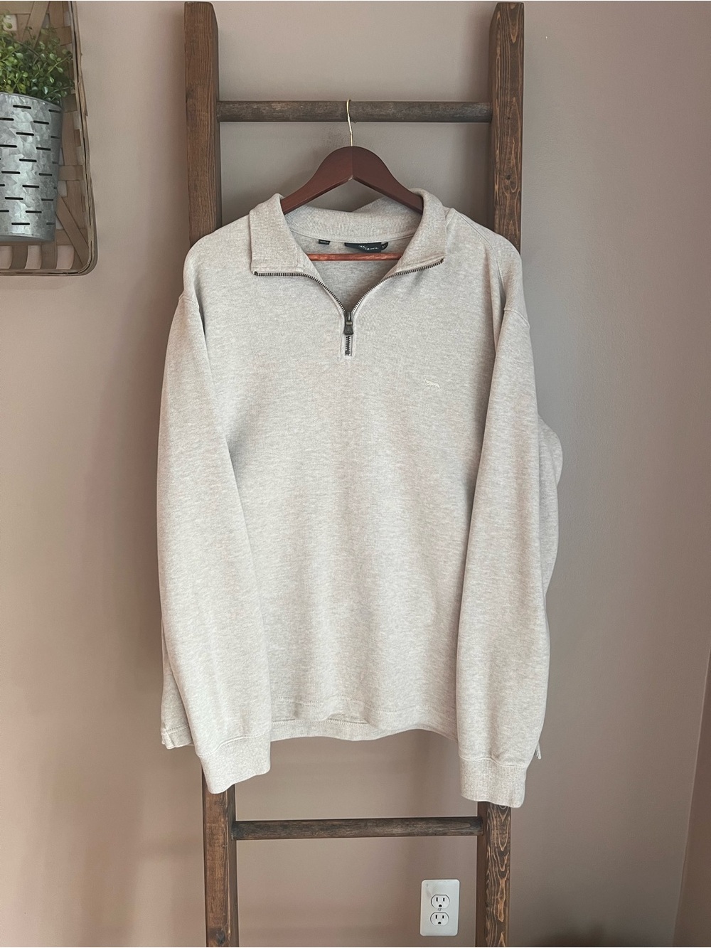 Rodd & Gunn Light Oatmeal Quarter Zip Sweater